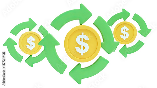 Money Exchange and Recycling Icon