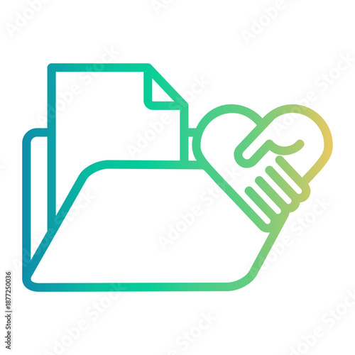 agreement Line Gradient Icon