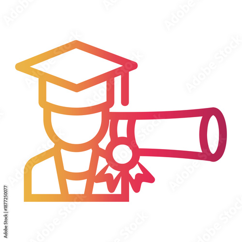 degree Line Gradient Icon