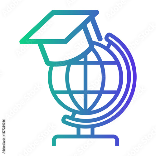 globe Line Gradient Icon