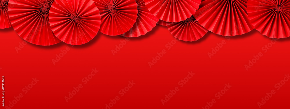 Obraz premium Red decorations bring joy and prosperity during Chinese New Year