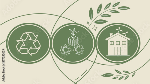 Eco friendly living and sustainable development concept