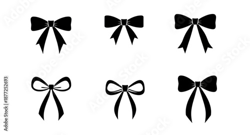 bow, ribbon, bowtie, knot, black, white, monochrome, elegant, classic, fashion, accessory, decor, decoration, gift, present, wrapping, party, wedding, birthday, celebration, holiday, vector, illustrat