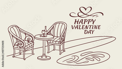 Romantic Valentine's Day dinner for two in cozy setting