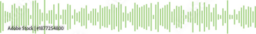 Green waveform sound analysis and audio signal visualization