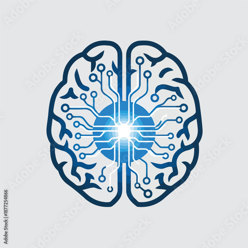 AI Brain Circuit Illustration