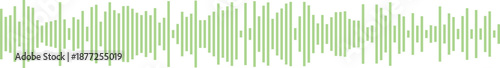 Green sound wave visualization for audio analysis and music production