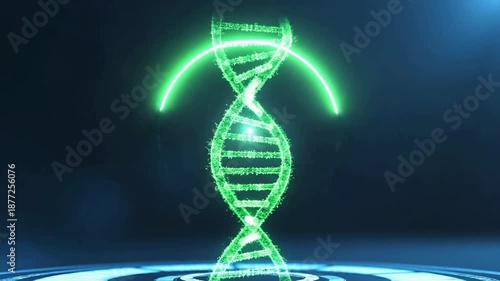 dna strand on blue background