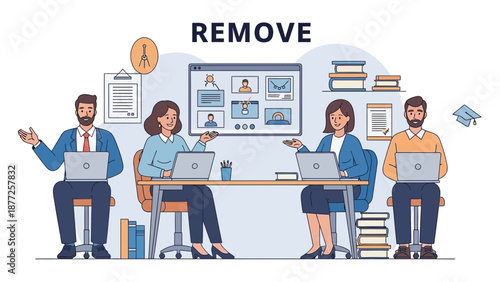 Online Meeting or Remote Learning with Colleagues and Students