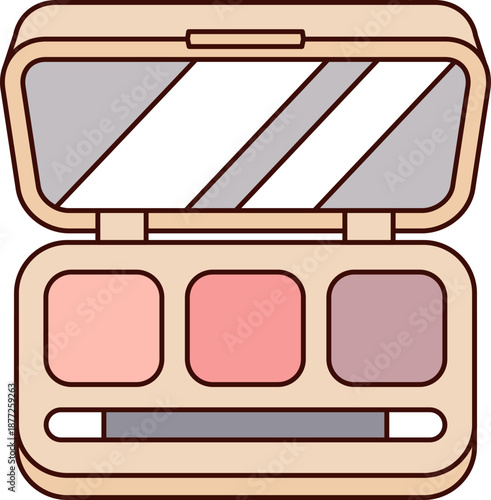 Flat Style Cosmetic Palette with Mirror for Eye Shadow Makeup