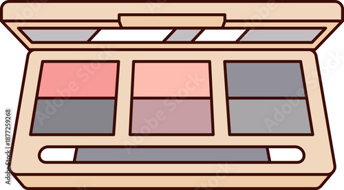 Flat Line Style Open Makeup Palette Beauty Product Cosmetic