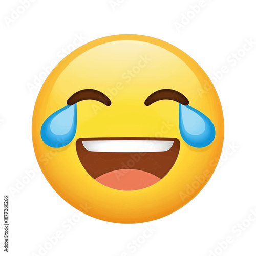 Laughing emoji face with tears of joy.
