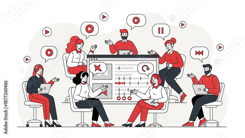 Teamwork in Video Production, Online Content Creation and Collaboration