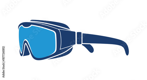 A striking blue virtual reality headset design a modern tech accessory silhouette