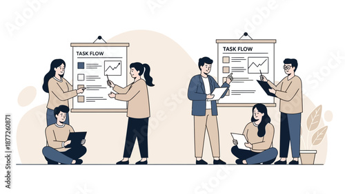Teamwork Meeting: Task Flow Presentation and Collaboration