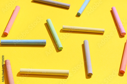 Colorful pastel chalk stick...