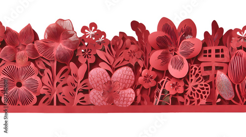 A Chinese Paper Cut Decoration Embodies Timeless Chinese Folk Art Identity Isolated on White PNG
