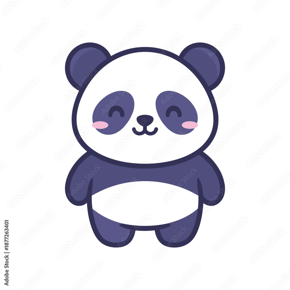 Fototapeta premium Adorable Cartoon Panda Illustration