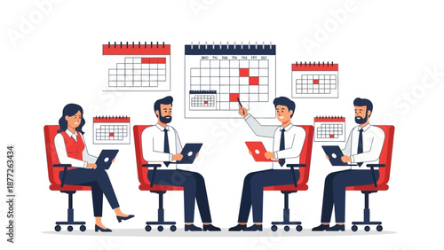 Team Meeting Planning Business Strategy Calendar Agenda Workflow