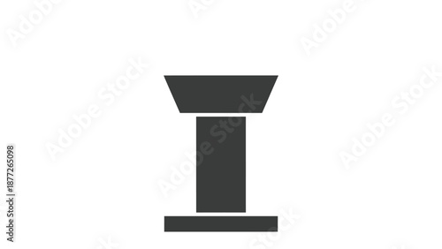 Simple icon of a podium or lectern with microphone for speeches