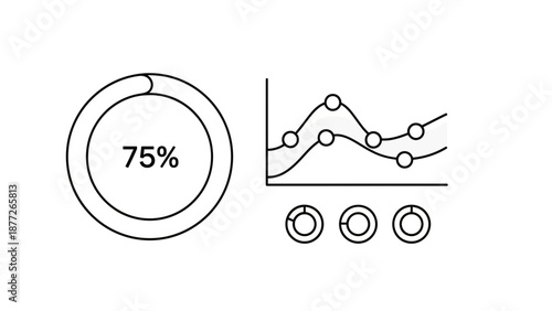 business statistics, infographic elements