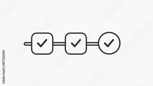checkmarks in a row, checklist, verification