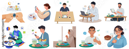 Ramadan Lifestyle Illustration SET