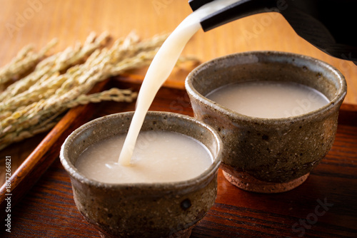日本の飲み物、甘酒のイメージ