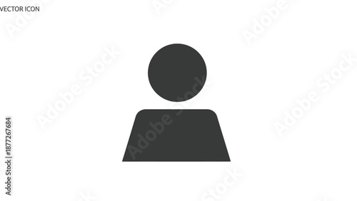 Simple dark gray silhouette icon representing a generic user profile