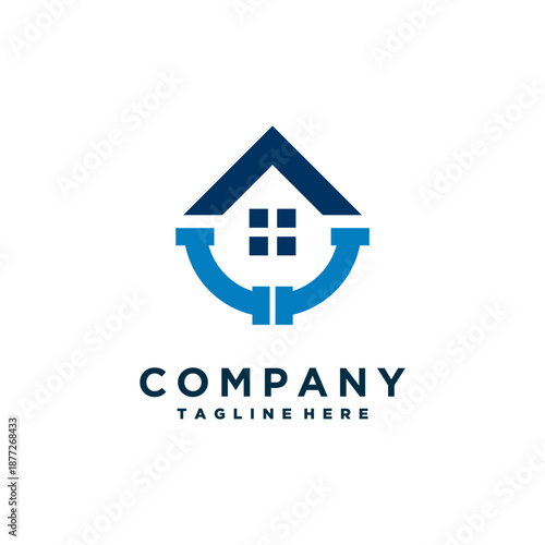 Plumbing service vector design logo