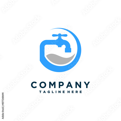 Plumbing service vector design logo