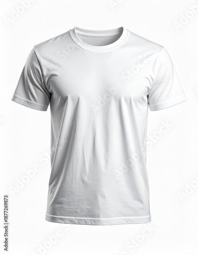 Plain White T shirt Isolated on White Background