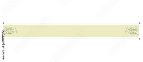 植物のワンポイントイラスト付き　見出しマーカー風ライン　かすみ草