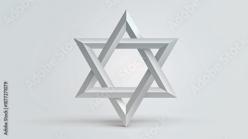 David's star, judaism and Israel symbol on white background, jewish symbol