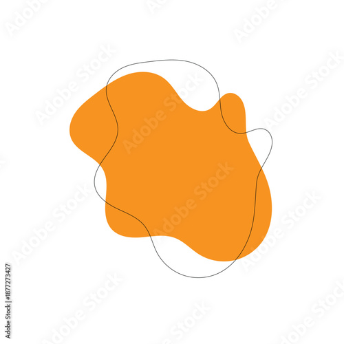Organic blob shape, abstract amoeba, irregular fluid element set. Simple flat abstract , amoeba blob figure, liquid shape graphic design element. Vector illustration .Design eps 10 .
