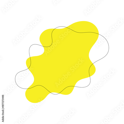 Organic blob shape, abstract amoeba, irregular fluid element set. Simple flat abstract , amoeba blob figure, liquid shape graphic design element. Vector illustration .Design eps 10 .