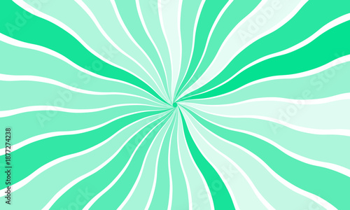 Abstract green sun rays, retro styled sun burst pattern texture background, vector illustration, line art vector illustration