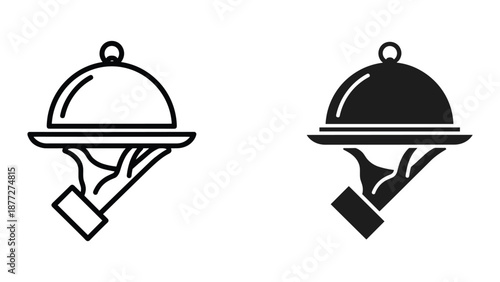 Hand holding serving dish with dome lid