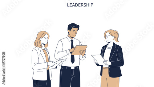 Diverse business team collaborating on a project, discussing documents and strategy