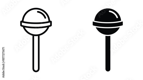 Simple lollipop illustration with different fill styles