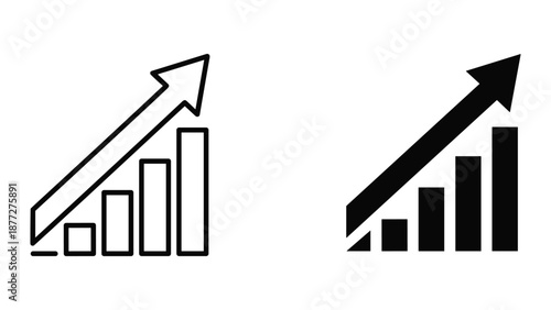 Graphical representation of increasing trend