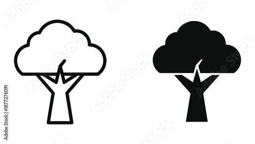 Two trees illustration