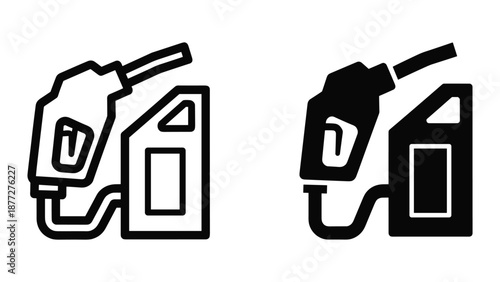 Fuel pump nozzle icon illustration