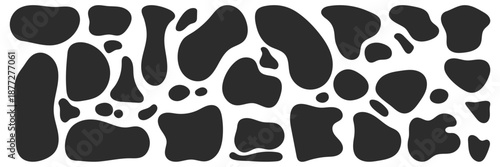 Flowing organic blob shapes set with soft liquid motion and abstract modern vector style