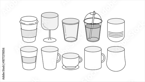 컵(유리컵+플라스틱 컵+도자기+와인잔+음료)