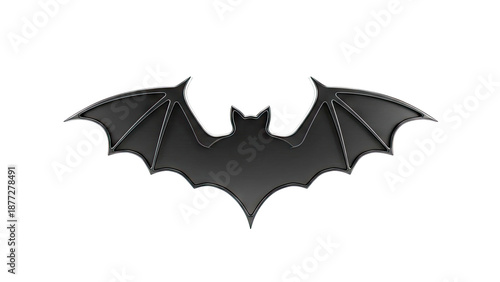 Stylized Black Bat Silhouette