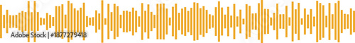 Orange sound wave graphic representing audio signal amplitude