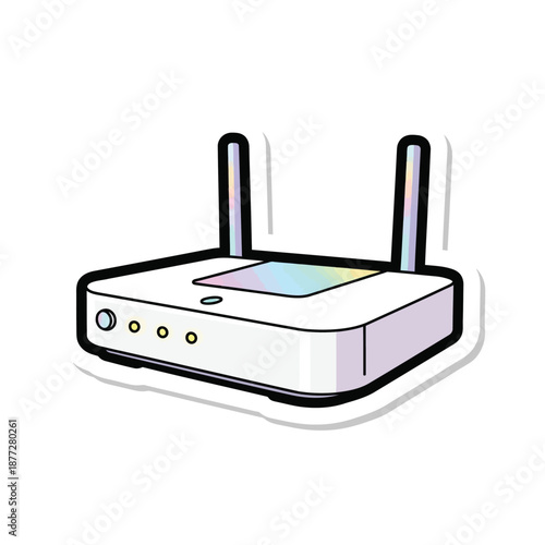 Wireless Wi-Fi Router with Antennas for Internet Connectivity and Network Distribution