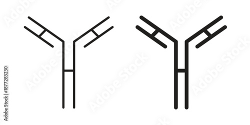 Antibody icons collection glyph and mixed vector Illustrations