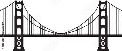 Golden Gate Bridge iconic San Francisco landmark silhouette